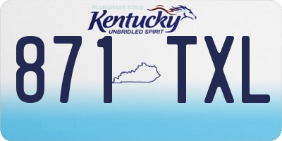 KY license plate 871TXL