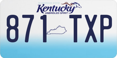 KY license plate 871TXP