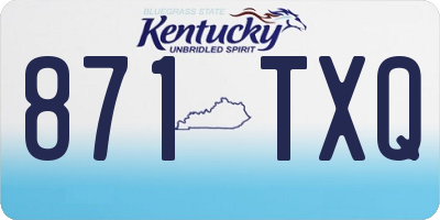 KY license plate 871TXQ