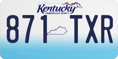 KY license plate 871TXR