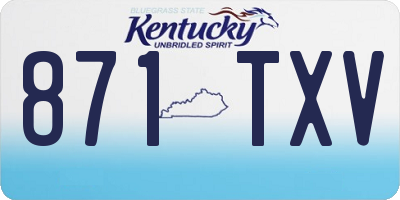 KY license plate 871TXV