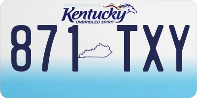 KY license plate 871TXY