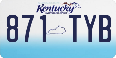 KY license plate 871TYB