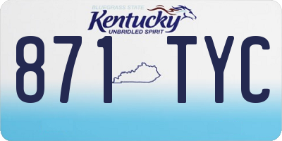KY license plate 871TYC