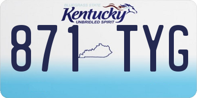 KY license plate 871TYG