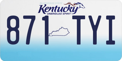 KY license plate 871TYI