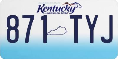 KY license plate 871TYJ