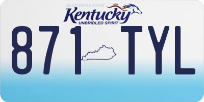 KY license plate 871TYL