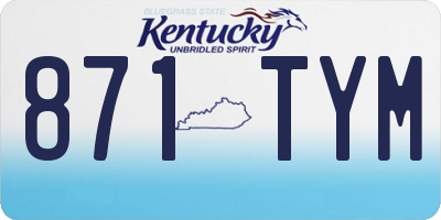 KY license plate 871TYM