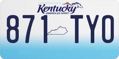 KY license plate 871TYO