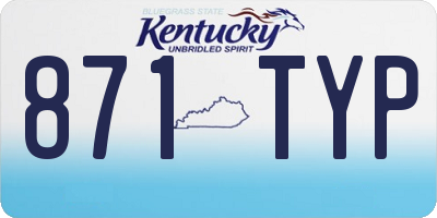 KY license plate 871TYP