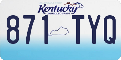 KY license plate 871TYQ