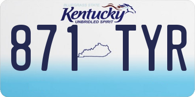 KY license plate 871TYR