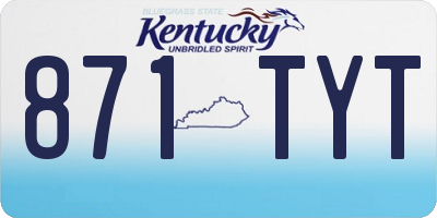KY license plate 871TYT