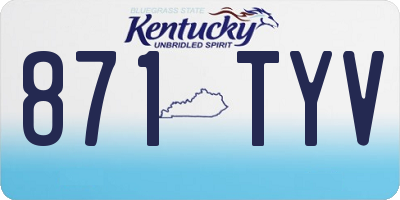 KY license plate 871TYV