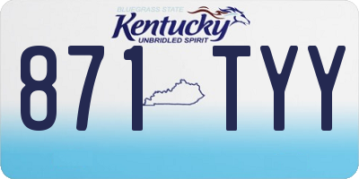 KY license plate 871TYY