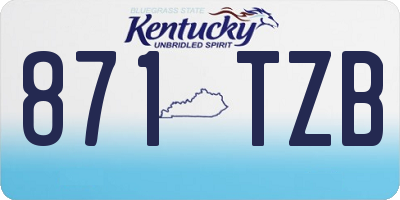 KY license plate 871TZB
