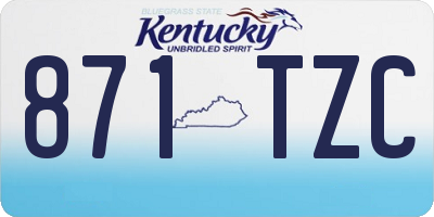 KY license plate 871TZC