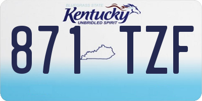 KY license plate 871TZF