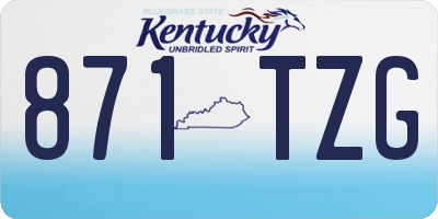 KY license plate 871TZG