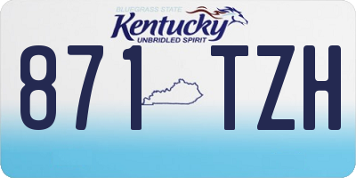 KY license plate 871TZH