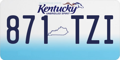 KY license plate 871TZI