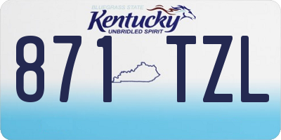 KY license plate 871TZL