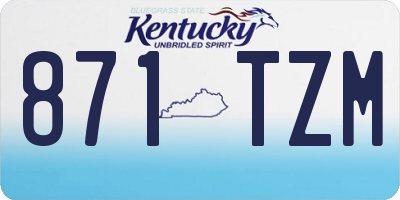 KY license plate 871TZM