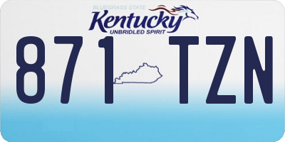 KY license plate 871TZN