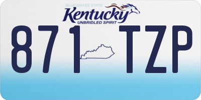 KY license plate 871TZP