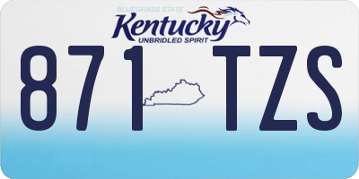 KY license plate 871TZS