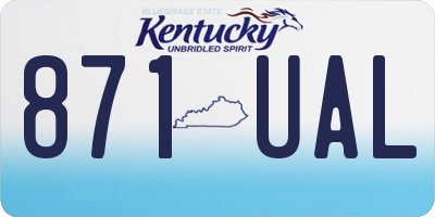 KY license plate 871UAL