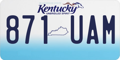 KY license plate 871UAM