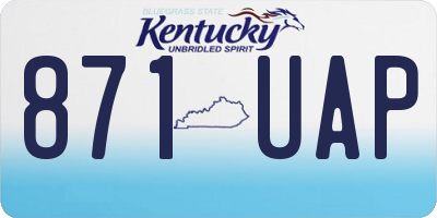 KY license plate 871UAP