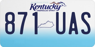 KY license plate 871UAS