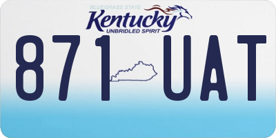KY license plate 871UAT