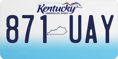 KY license plate 871UAY