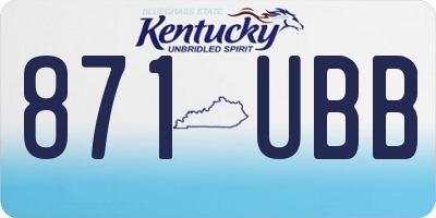 KY license plate 871UBB