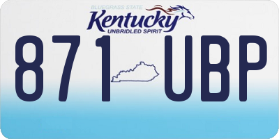 KY license plate 871UBP