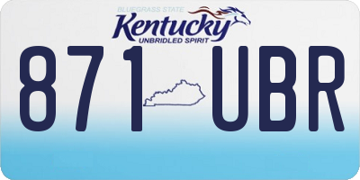 KY license plate 871UBR