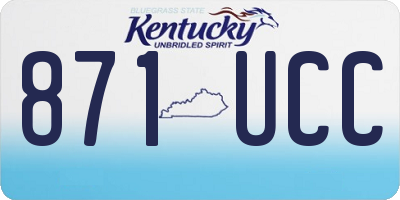 KY license plate 871UCC