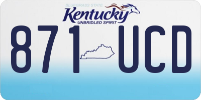 KY license plate 871UCD