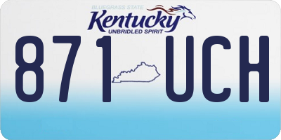 KY license plate 871UCH