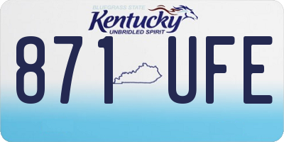 KY license plate 871UFE