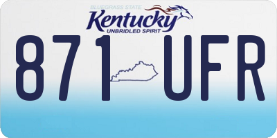 KY license plate 871UFR