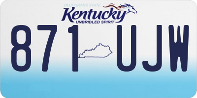 KY license plate 871UJW