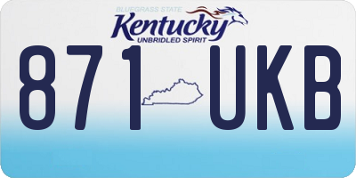 KY license plate 871UKB