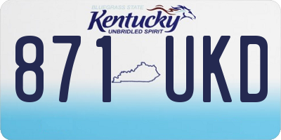KY license plate 871UKD