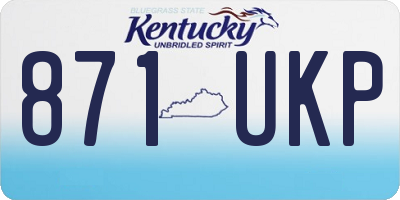 KY license plate 871UKP