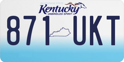 KY license plate 871UKT